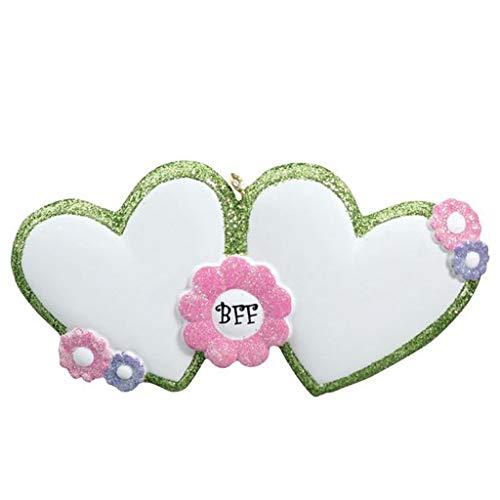 Personalized BFF Heart Ornament