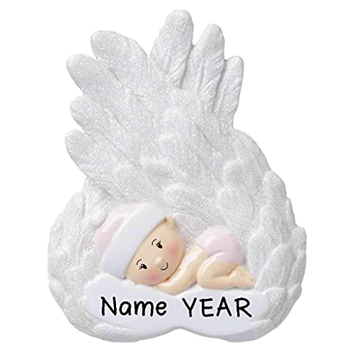 Personalized Baby Girl Angel Ornament Default Title