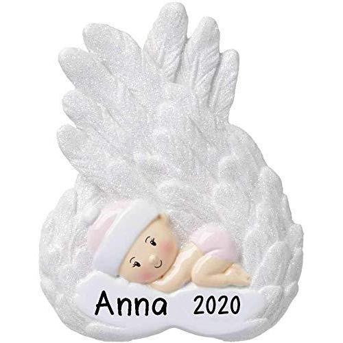 Personalized Baby Girl Angel Ornament