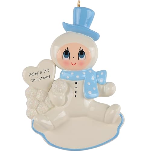 Personalized Baby’s First-New Christmas Ornament (Blue)