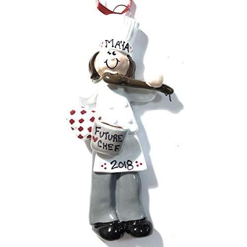Personalized Chef Girl Ornament Default Title