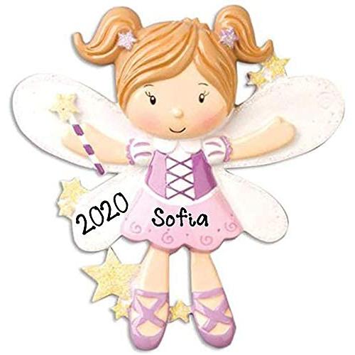 Personalized Fairy Ballet Ornament (Pink)
