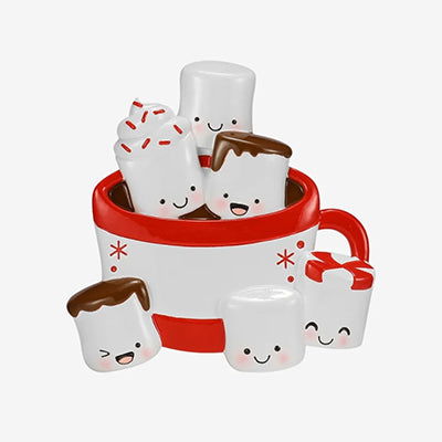 Personalized Hot Cocoa Christmas Ornament (Family of 6)