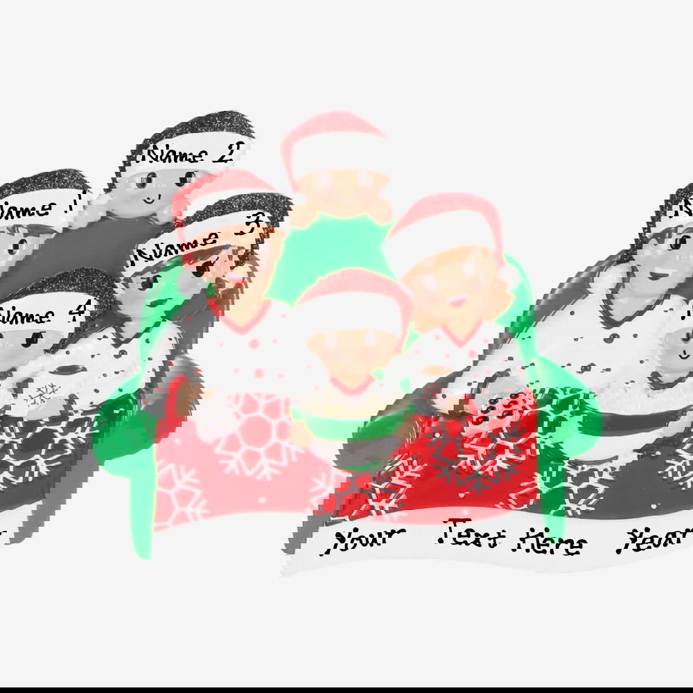 Personalized Movie Night Christmas Ornament (Family of 4)