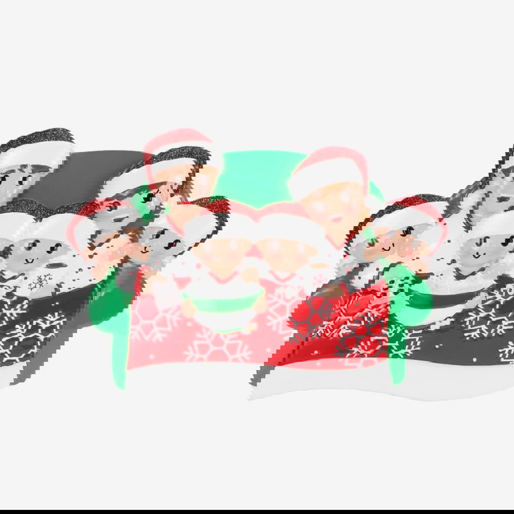 Personalized Movie Night Christmas Ornament (Family of 6)