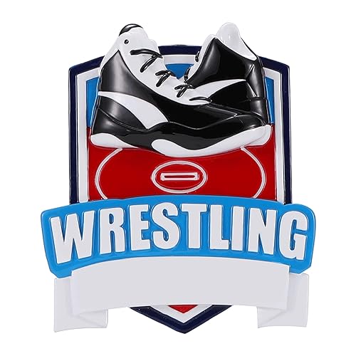 Personalized New Wrestling Shield Christmas Ornament