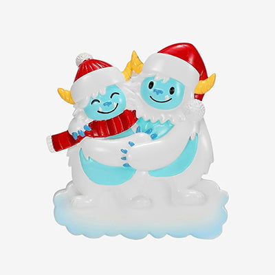Personalized Yeti Christmas Ornaments (Family of 2)