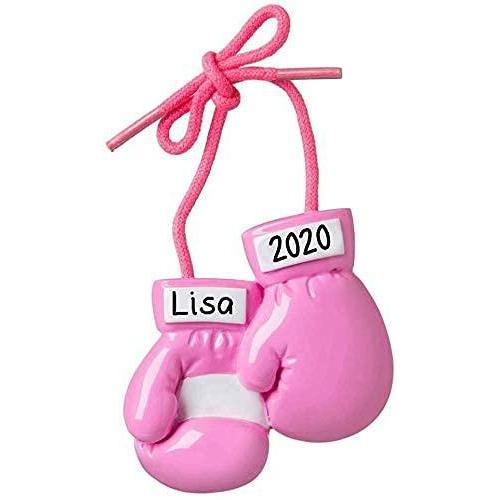 Pink Boxing Gloves Personalized Ornament