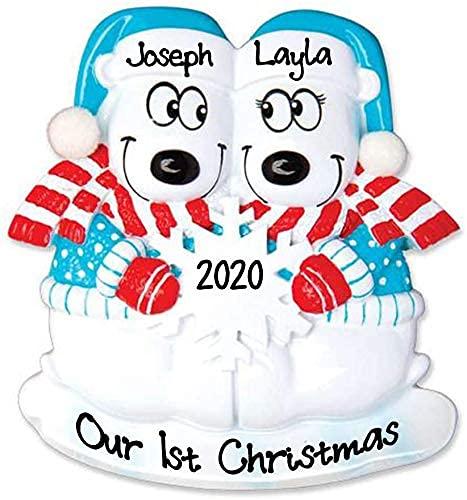 Polar Bear Couple Personalized Ornaments