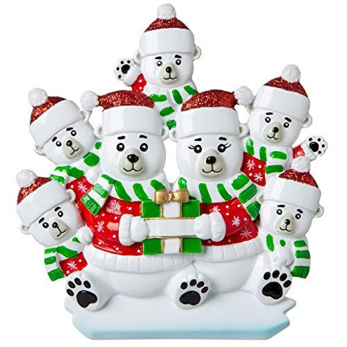 Polar Bear Family Ornament (Family of 7)