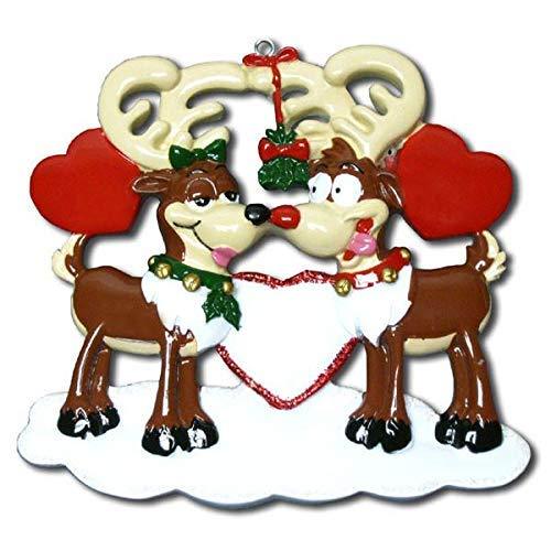 Reindeer Couple Personalized Ornament Default Title