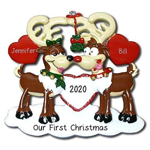 Reindeer Couple Personalized Ornament