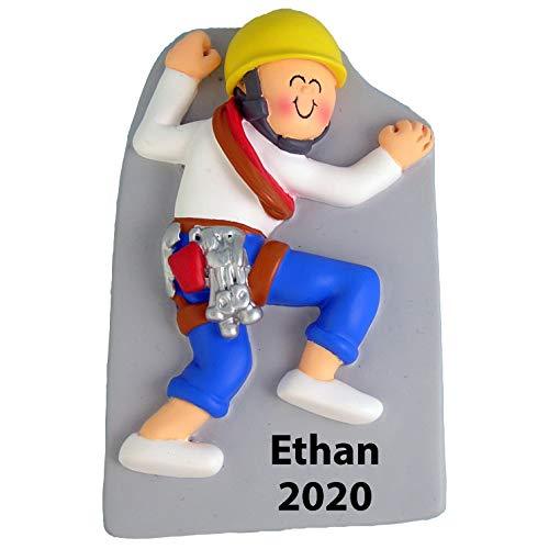 Rock Climber Boy Personalized Ornament (Male) Default Title