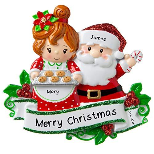 Santa & Mrs Claus Family Personalized Ornament (Family of 2)