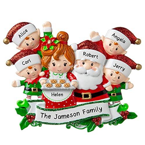 Santa & Mrs Claus Ornament (Family of 6)