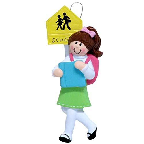 School Girl Personalized Ornament