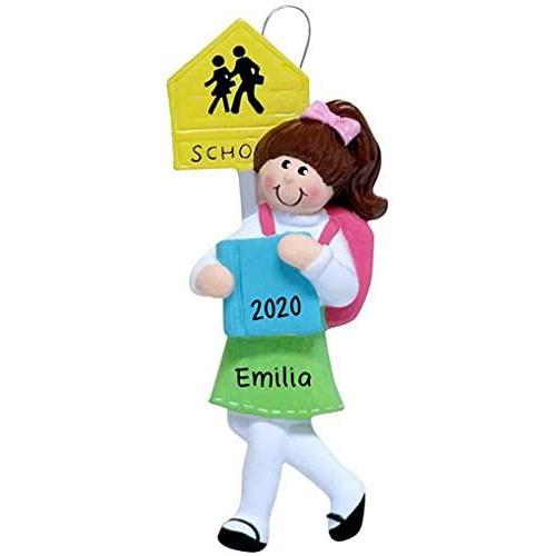 School Girl Personalized Ornament