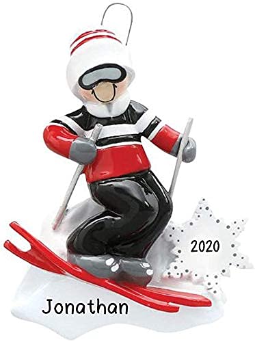 Skiing Boy Personalized Ornament