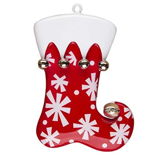Snowflake Red Stocking Ornament