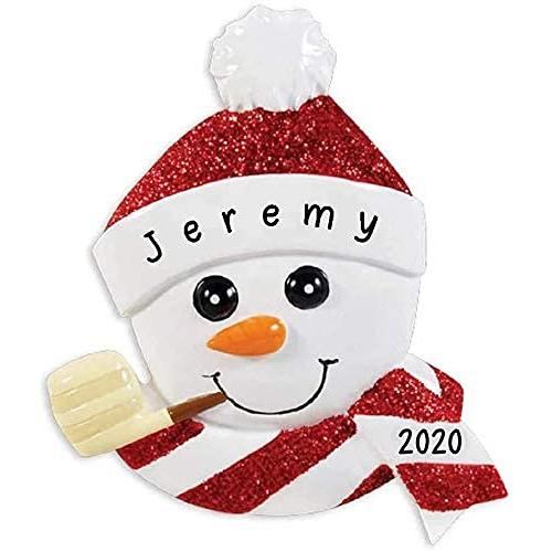 Snowman Face Personalized Ornament