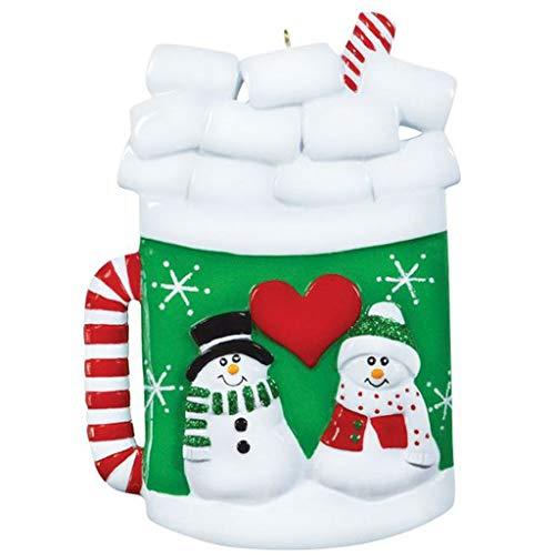 Snowman Marshmallow Mug Family Personalized Ornament