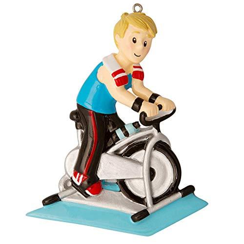 Spinning Class Man Personalized Ornament