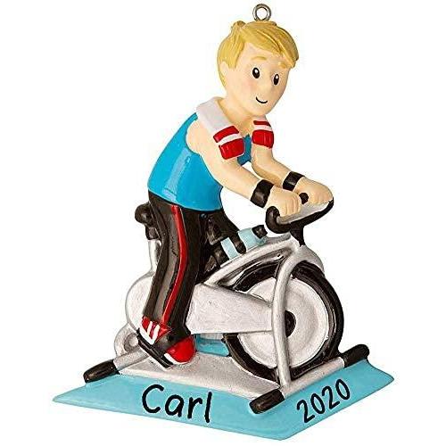 Spinning Class Man Personalized Ornament
