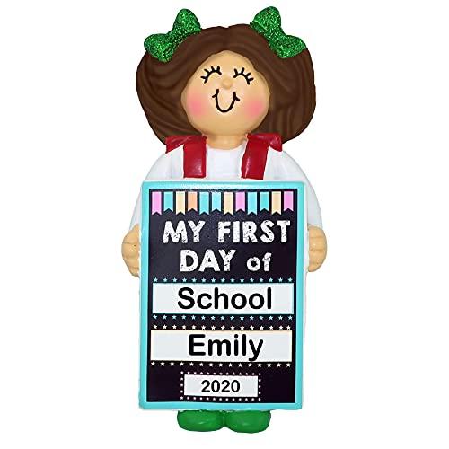 Student Girl Chalkboard Poster Personalized Ornament