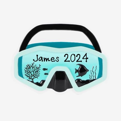 Swimmer Personalized Ornament (Snorkel Goggles)