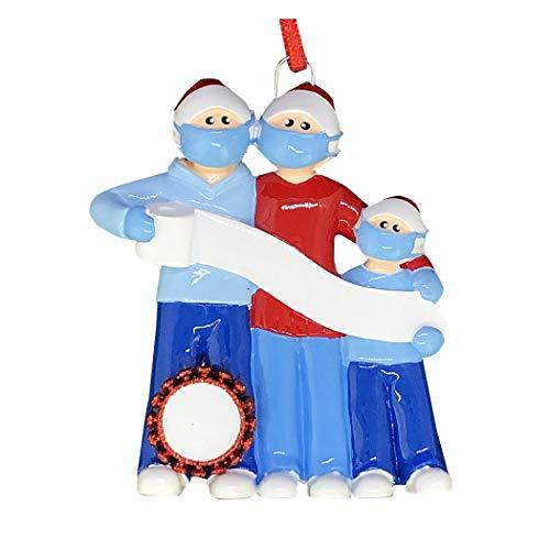 The Pandemic and Toilet Paper Crisis Personalized Ornament (Family of 3)