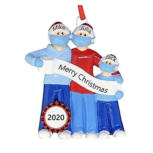 The Pandemic and Toilet Paper Crisis Personalized Ornament (Family of 3)