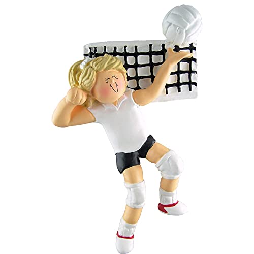 Volleyball Girl Personalized Ornament (Female Blonde) Default Title