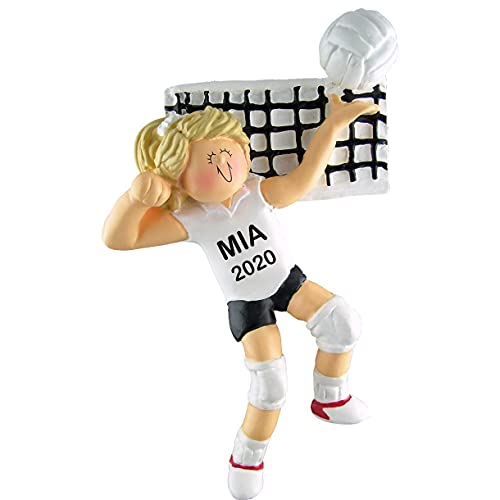 Volleyball Girl Personalized Ornament (Female Blonde)