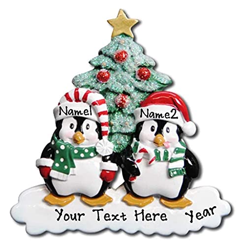 Winter Penguin Family Personalized Ornament (Family of 2) Default Title