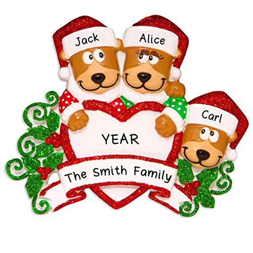 Brown Bear Family Ornament (Family of 3)
