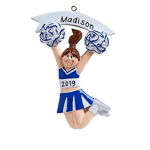 Cheering Girl (Blue) Ornament