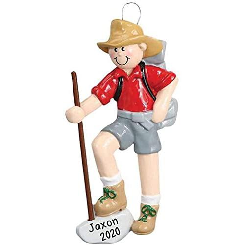 Hiker Boy Christmas Ornament