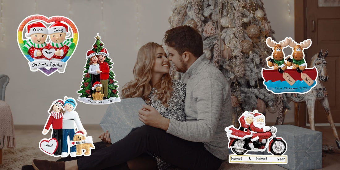 Deck the Halls with Love: Personalized Polyresin Ornaments for Couples