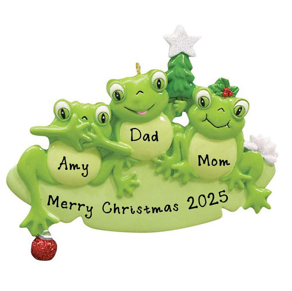Frog Pad Ornament (Family of 3)