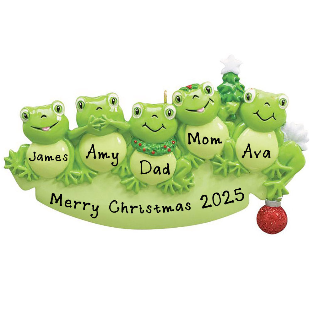 Frog Pad Ornament (Family of 5)