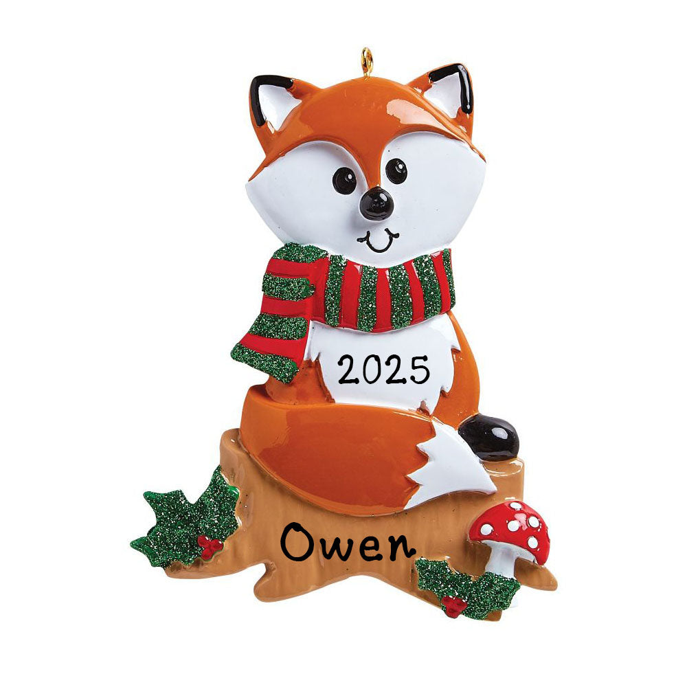 Zoo Animals Personalized Ornament (Fox)