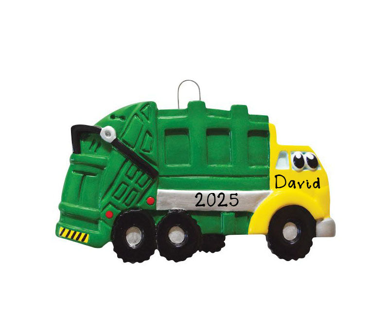 Personalized Trash Truck Ornament – Perfect for Waste Management Fans