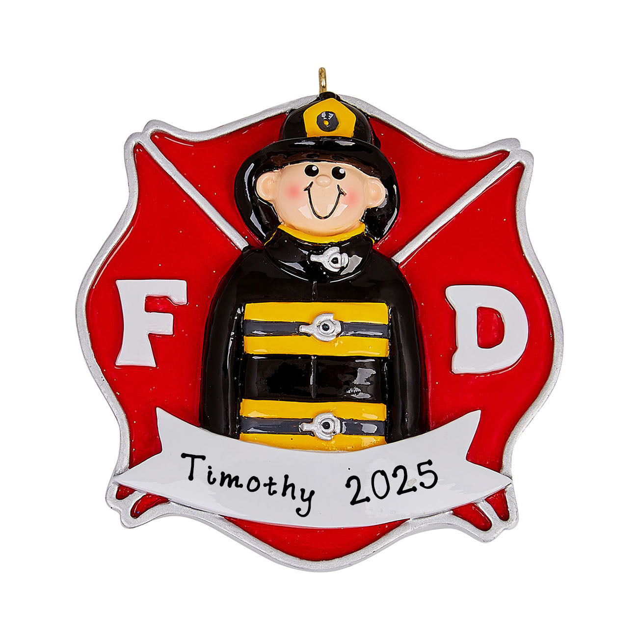 Firefighter Personalized Ornament (Firefighter Man)