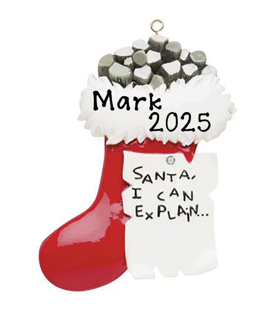 Coal Stocking Ornament
