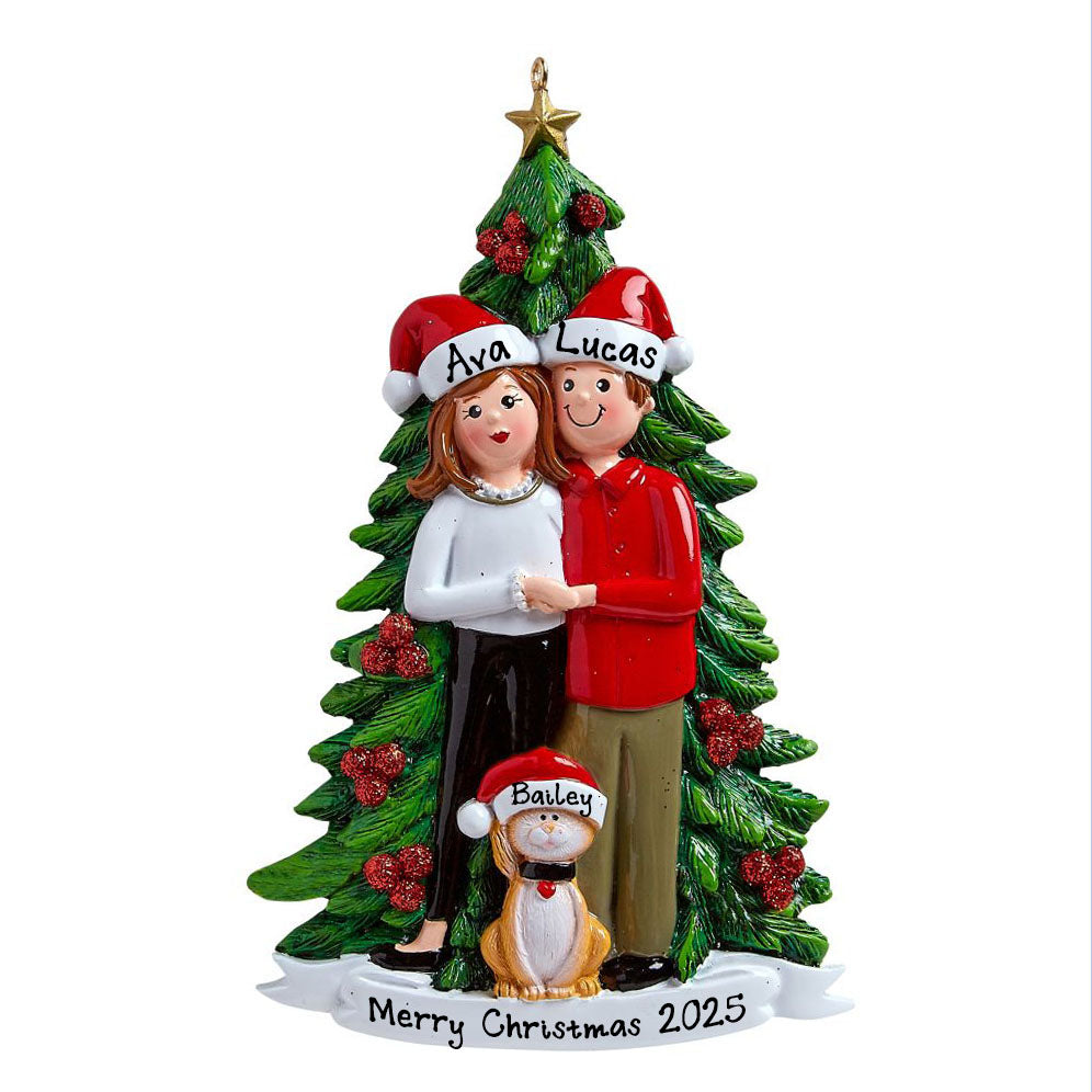 Personalized Cat Family Ornament (Family of 2)