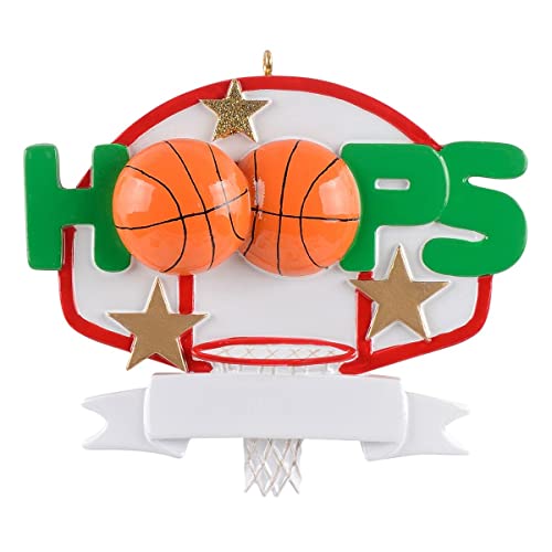 Basketball Personalized Ornament (Hoops)