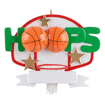 Basketball Personalized Ornament (Hoops)