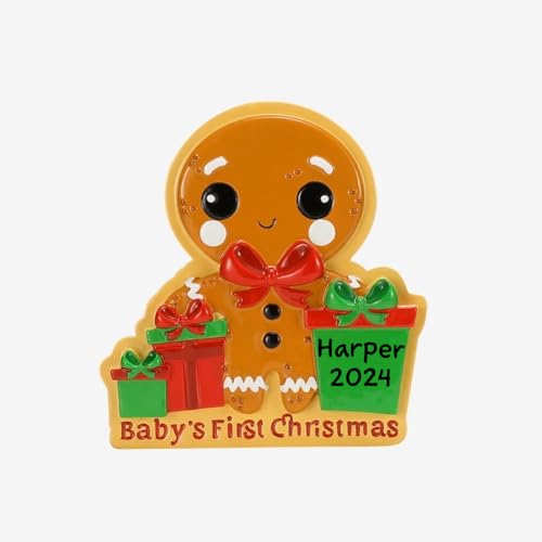 Personalized Ornament Gingerbread New Baby