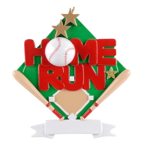 Baseball Boy Personalized Ornament (Home Run)