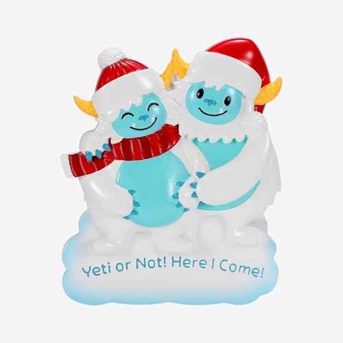 Personalized Yeti Christmas Ornaments (Family of 2)